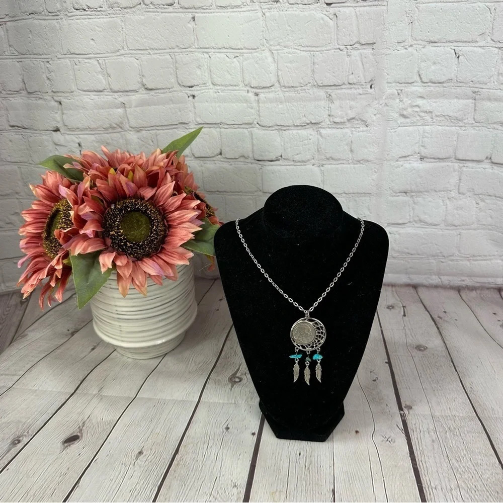 Western cowgirl southwestern Necklace with buffalo nickel